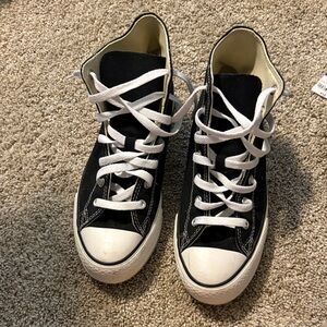 Classic Black and White Kids High-Top Sneakers